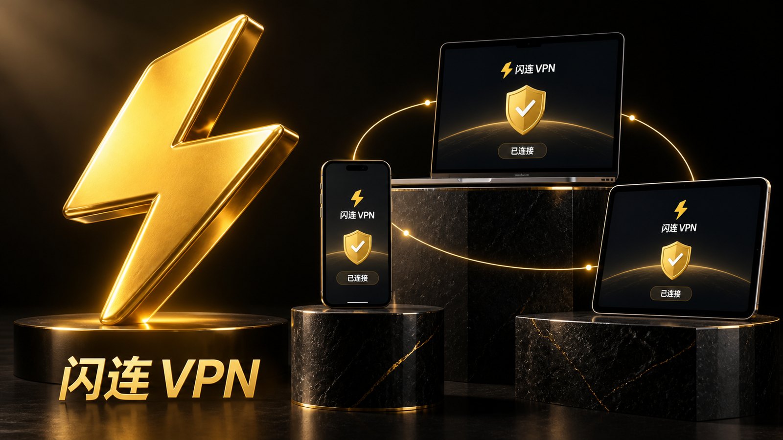 闪连VPN电脑使用主题图片