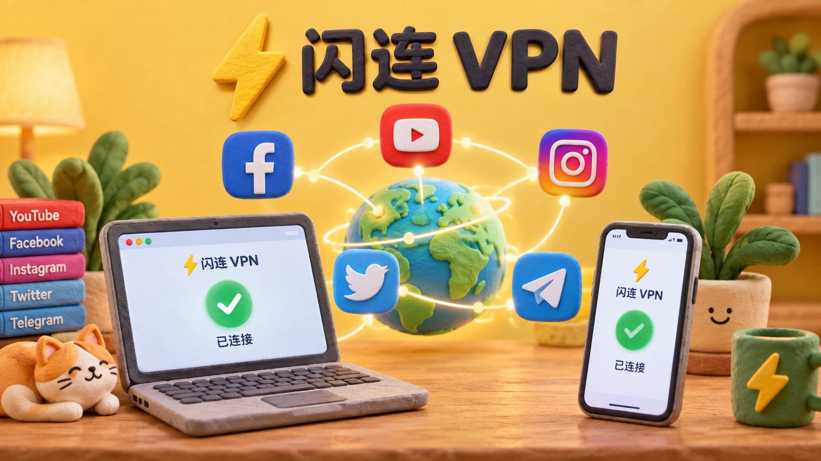 闪连VPN连接入口相关视觉